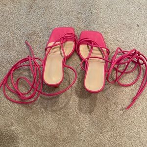 Pink Strappy Heels